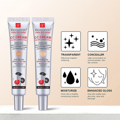 Hydrating CC Cream with SPF 25 – Full Coverage Foundation & Primer with Centella Asiatica